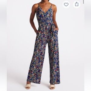 Kaileigh Navy Floral Jumpsuit